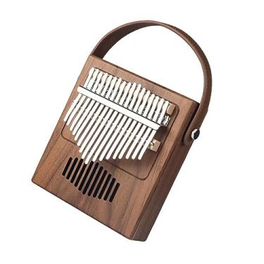 Imagem de Piano de polegar Kalimba de 17 teclas preto nogueira portátil para iniciantes adultos