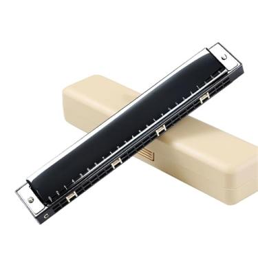 Imagem de Gaita profissional 24 furos chave C polifônica 28 gaita para prática diária e desempenho (tipo 12)