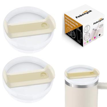 Imagem de Fabenyok Tampa de copo de substituição de 850 g para Stanley Cup H2.0, pacote com 2 tampas de substituição adequadas para Stanley Travel Tumbler, capas de copo à prova de derramamento para acessórios