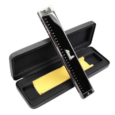 Imagem de Gaita profissional 28 furos ampla gama de gaita polifônica chave C desempenho de prática profissional