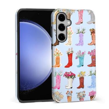 Imagem de DAIZAG Capa para Samsung Galaxy S23 FE, botas de vaqueira, design de corpo inteiro, proteção híbrida TPU macio + PC rígido, capa protetora à prova de choque resistente a arranhões para homens e