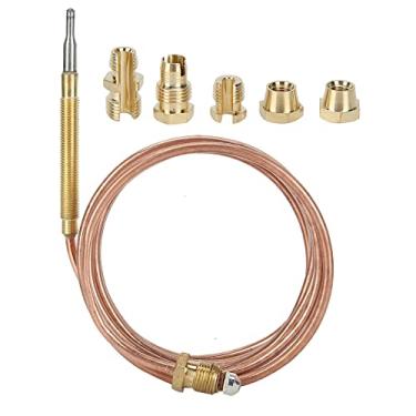 Imagem de HEEPDD Termopar, Sonda de Detecção de Temperatura para Lareira de Fogão a Gás Com Porca Adaptadora Universal, Compatível Com Válvula Solenóide para Proteção contra Chamas (HEEPDDTD4Jn-3112200003012)