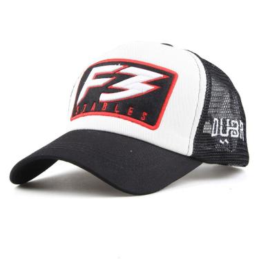 Imagem de Boné de beisebol F3 Stables Anime Snapback, algodão preto