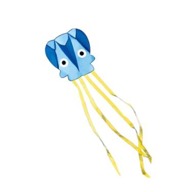 Imagem de Dynwave Pipa de jardim para crianças, brinquedo infantil, pipa de cauda longa, bonita, decorativa, portátil, para brincadeiras ao ar livre e diversão, Azul