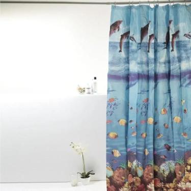 Imagem de Cortina Box Para Banheiro PVC 198x180cm Antimofo - Komeco, Cortina Fun
