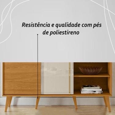 Imagem de Rack Bancada E Painel Para Tv De 60 Polegadas Cronos - Cinamomo-off White Cinamomo-off White