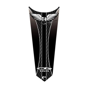 Imagem de Adesivo Faixa Gravata Tanque Moto Honda Asa Preto Cor Preto