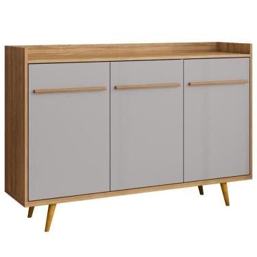Imagem de Balcão Buffet 3 Portas Quartzo 135 Cm Bechara Naturalle Off White