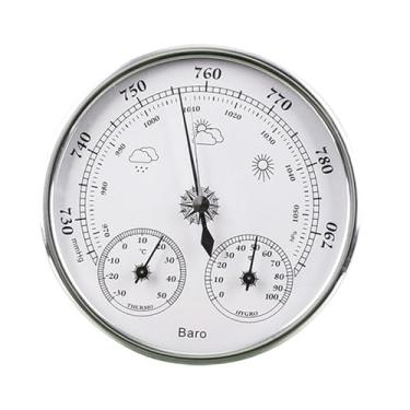 Imagem de Baoblaze Estação meteorológica 3 em 1: barômetro, higrômetro e termômetro para uso interno e externo. Simples, leve para todas as estações.