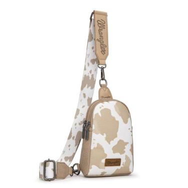 Imagem de Bolsas tiracolo Wrangler Cow Print para mulheres, bolsa Western Sling 