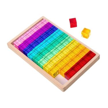Imagem de Kokiya Conjunto de Blocos de Empilhar Cubos de Acrílico GEM para Crianças Meninas e Meninos, 60 Peças