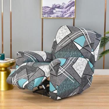 Imagem de Capa reclinável impressa, capas de cadeira, protetor de móveis, jacquard, respirável e durável, leve e lavável, para reunião de família - Tipo 12||Meio círculo único 65-90 cm