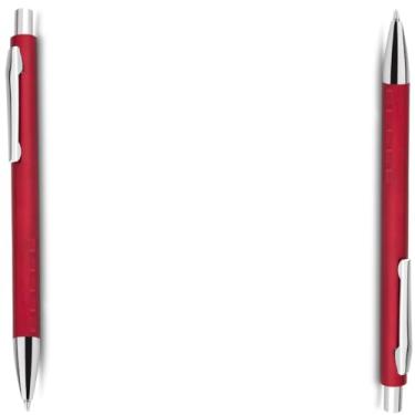 Imagem de Caneta Esferográfica em Alumínio Reciclado, Escrita Azul, Ponta Touch, Refil Parker, Corpo Cilíndrico, Ambidestro, 0.8cm (Kit 2 Vermelho)