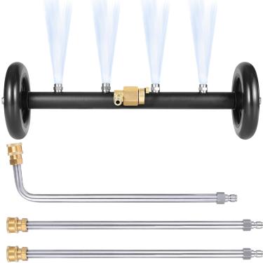 Imagem de Fabater Acessório de Lavadora de Pressão de Material Rodante, Limpador de Material Rodante de Função Dupla de 16 Polegadas e Vassoura de água Com Varinha de Extensão, 4400 PSI