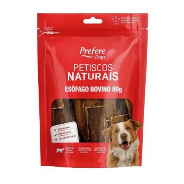 Imagem de Petisco Prefere Natural Esôfago Bovino Desidratado para Cães em 80g