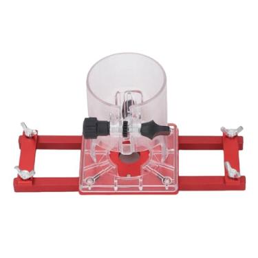 Imagem de Base de roteador aparador de madeira 2 em 1 compacto armário de palma suporte de entalhe de móveis para máquina de corte ID 65mm liga de alumínio forte leve para folheado de placa