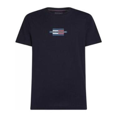 Imagem de Camiseta Tommy Hilfiger Flag Box Tee Msculina Vermelha-Masculino