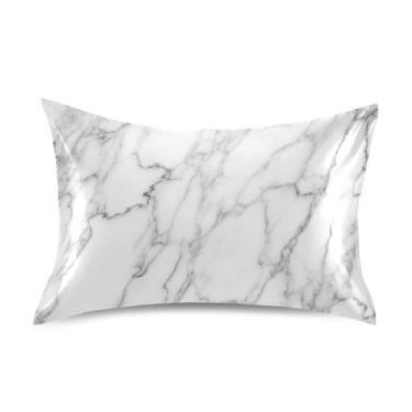 Imagem de Fronhas de cetim engraçadas refrescantes personalizadas padrão Queen King Size presentes de cama confortáveis tamanho queen 76.2 cm x 50.8 cm abstrato branco cinza arte