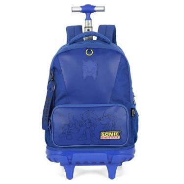 Imagem de Mochila de Rodinhas Escolar Juvenil Sonic-Masculino