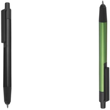 Imagem de Caneta Esferográfica em Metal, Retrátil, Ponta Touch, Escrita Azul, 0.5mm, Ambidestra, para Adultos (Preto e Verde)