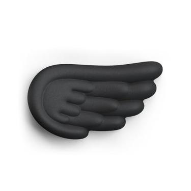 Imagem de Descanso de pulso de silicone para mouse com superfície lisa e base de poliuretano antiderrapante, descanso ergonômico de espuma de memória, almofada de apoio de pulso com asas de anjo fofas para