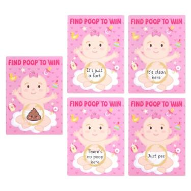 Imagem de 50un Cartões Raspáveis, Cartões de Raspadinha Divertidos para Chá Bebê Materiais Criativos Atividades Ideais para Chá Bebê (Estilo Feminino)