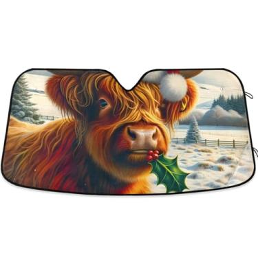 Imagem de Toldo de pára-brisa de carro fofo animal engraçado bonito personalizado retrátil caminhão carro para protetor de janelas dianteiras L, 144,8 cm x 80 cm