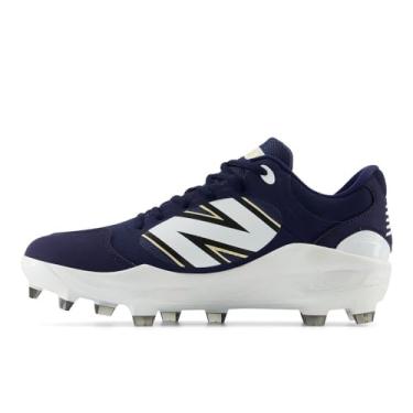 Imagem de New Balance Tênis de beisebol masculino Fresh Foam 3000 V7 moldado, Equipe azul marinho/branco, 7.5 Wide