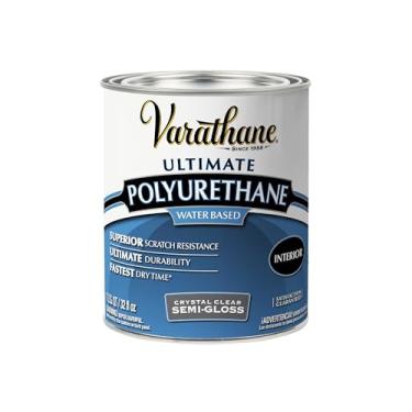 Imagem de Rust-Oleum Varathane 1 litro interior cristal transparente à base de água poliuretano, 1 Quart, Semi-Gloss Finish