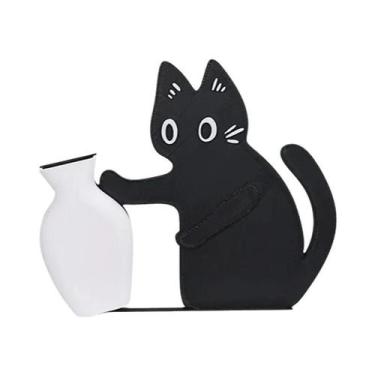 Imagem de Vaso de gatinho impresso em 3D, figura simples fofa, decoração de mesa