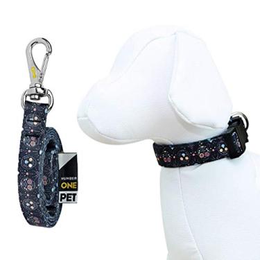 Imagem de Coleira e Guia Para Cachorro Number One Skulls