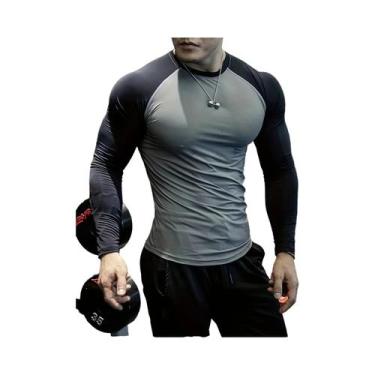 Imagem de Camiseta De Compressão Masculina De Secagem Rápida Para Treino De Fute