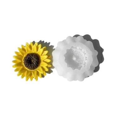 Imagem de Moldes De Silicone Para Velas Em Forma De Flor De Girassol, Peônia E R