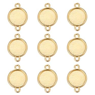 Imagem de 60 peças de bandejas para pingentes, cabochão redondo de liga de zinco de 12 mm, bandejas de configuração de cabochão para fazer joias, ferramentas "faça você mesmo" 12mmx12mm