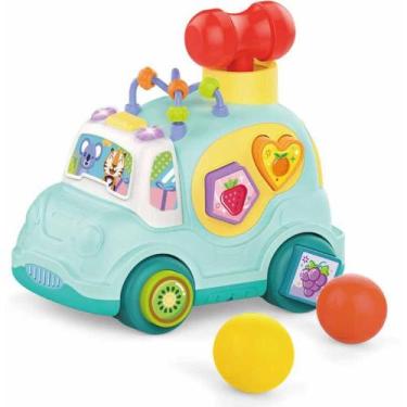Imagem de Brinquedo para Bebe Carrinho Azul C/SOM e LUZ - BABY LAND