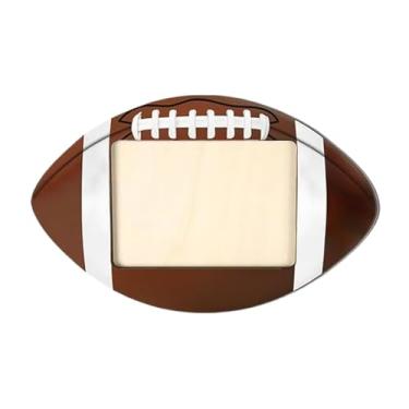 Imagem de Generic Porta-retratos de madeira com tema esportivo para mesa, ideal para presentear colegas de equipe em festas esportivas ou decorar o escritório, Futebol 2