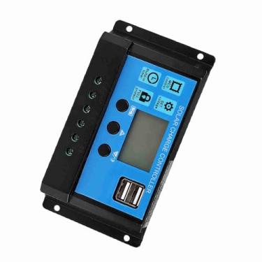 Imagem de Ailgely Controlador de Carga Solar Automático 60A 12V 24V, Carregador de Bateria Solar PWM, Microcontrolador Industrial, Grande Display LCD, Proteção contra Curto-circuito, Proteção (40A)