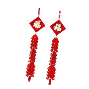 Imagem de oshhni Conjunto de 2 enfeites de Natal para pendurar, pingente festivo, decoração de Ano Lunar com cavalo para 2026, para casa, fazenda, porta ou, Style B