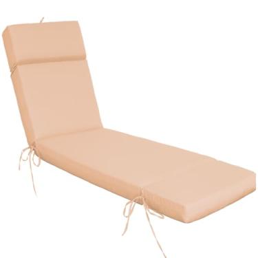 Imagem de Jadoxy Almofada de espreguiçadeira resistente à água e ao desbotamento, almofadas de substituição para espreguiçadeiras para pátio, piscina, varanda, terraço, gramado (70,5 x 22,3 x 8,4 polegadas