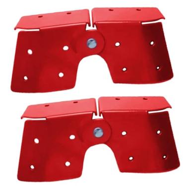 Imagem de Generic Conjunto de 2 dobradiças para escada de sótão, instalação simples, acessórios para escada de esquadria, Dobradiça Curva