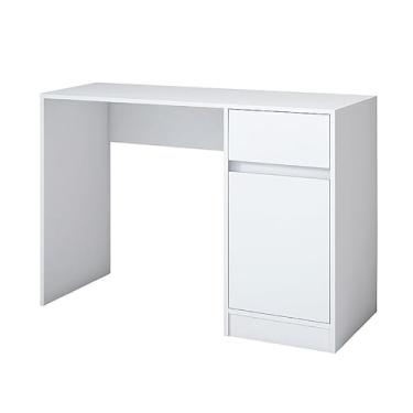 Imagem de Escrivaninha Office Moderna Compacta com Gaveta e Porta – Mesa para Computador e Home Office(BRANCO)