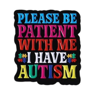 Imagem de Broche De Esmalte Quebra-Cabeça Arco-Íris Conscientização Do Autismo S