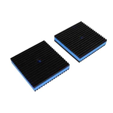 Imagem de Baoblaze Tapete de amortecimento antivibração para escritório, piso, almofada para uso externo com absorção de choque e isolamento acústico para máquinas de, 10cm X 10cm X 2.23cm