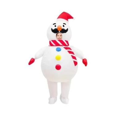 Imagem de Fantasia Inflável De Natal Para Adultos Papai Noel Boneco De Neve Home