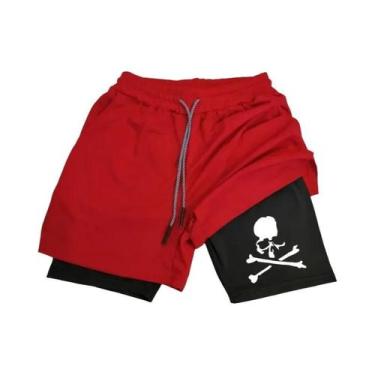 Imagem de Shorts Masculinos Esportivos 2 Em 1 Com Secagem Rápida E Respiráveis P