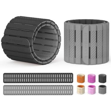 Imagem de SE7EN Pesos magnéticos de tornozelo para mulheres e homens | Conjunto de 2 pesos (500 g cada) | Peso ajustável de silicone para pilates, ioga, caminhada, treinamento de força, academia