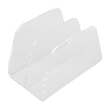 Imagem de Zerodis Suporte de Organização de Correio de Mesa de Acrílico Seções de Classificadores de Correio Abertura Vertical Suporte de Classificador de Arquivos de Mesa Transparente Documentos Livros