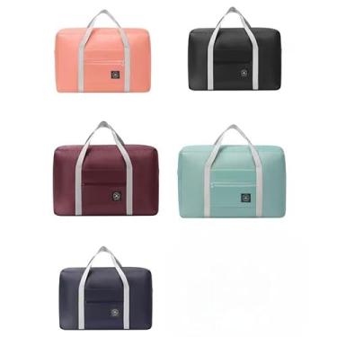 Imagem de Bolsa Mala Dobrável Impermeavel Para Viagem Organizador Armazenamento De Bagagem. (CAT. 103). (ROSA)