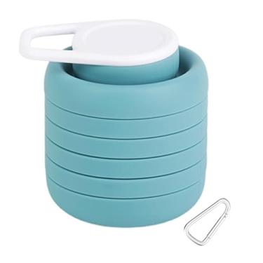 Imagem de Copo Portátil Para Bebidas, Caneca de Silicone, Garrafa de Água em Silicone Alimentar Portátil com Tampa para Avião Acampamento Viagem Caminhada Ciclismo e Atividades ao Ar Livre