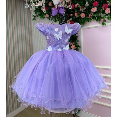 Imagem de Vestido Lilás Marie Jardim Encantado para Crianças, 1
